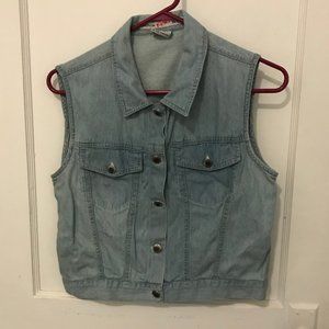 80s Vintage Denim Vest-Size M